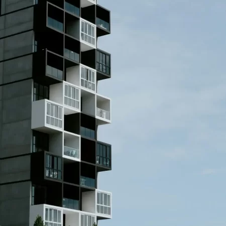 white and black concrete building
